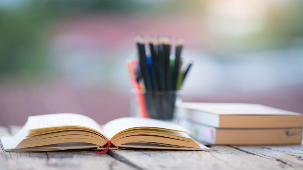 book on table